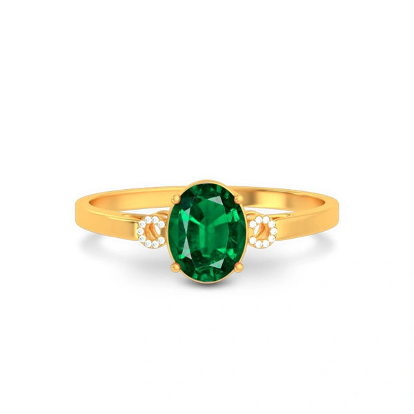 Emerald (Zambia) Gold Ring R38