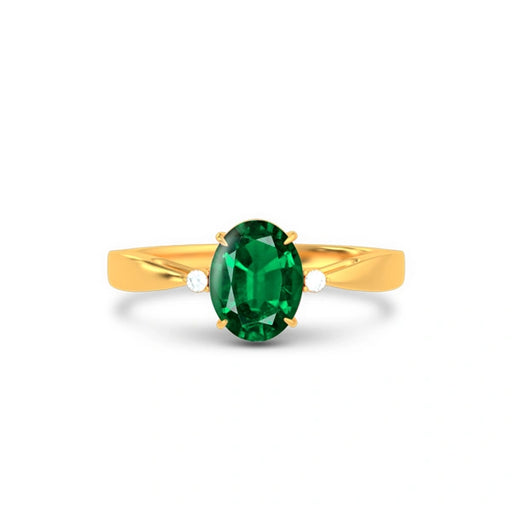 Emerald (Zambia) Gold Ring R42