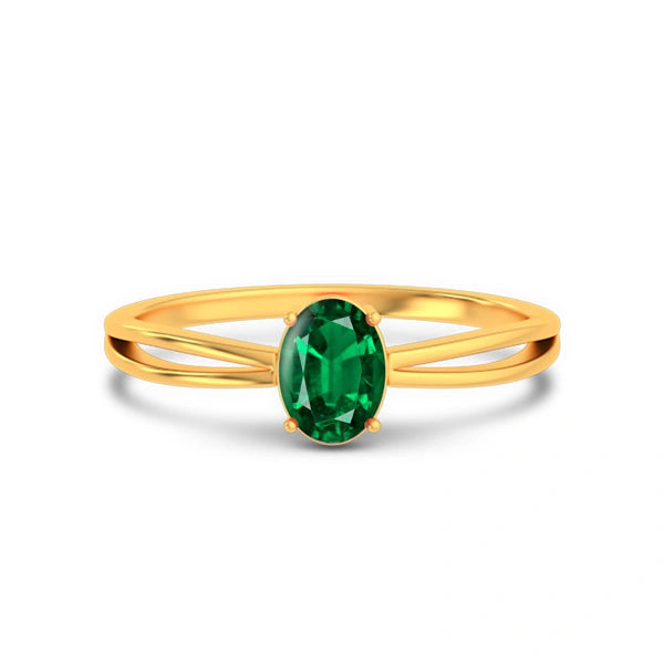 Emerald (Zambia) Gold Ring R43