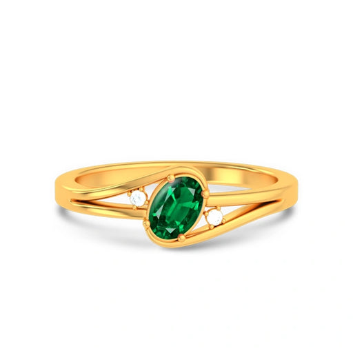 Emerald (Zambia) Gold Ring R44