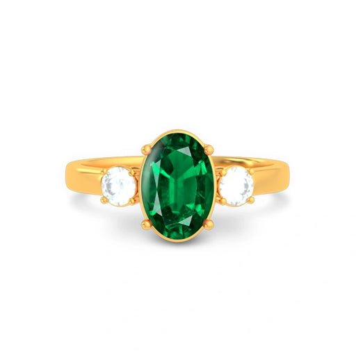 Emerald (Zambia) Gold Ring R51