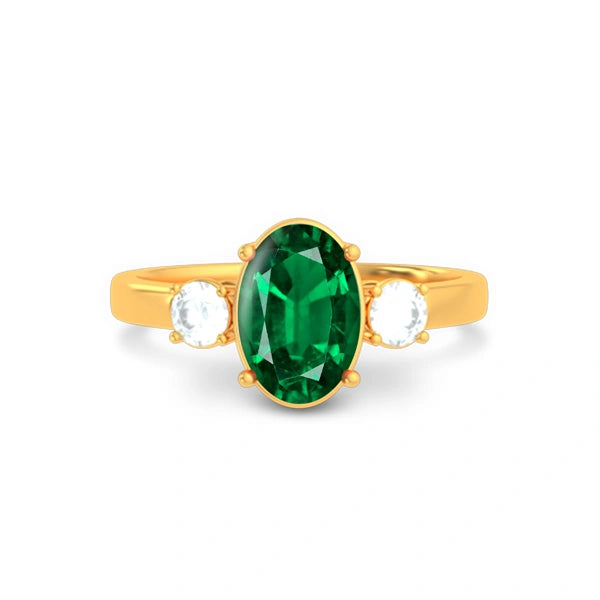 Emerald (Zambia) Gold Ring R51