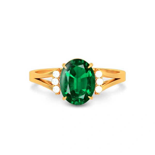 Emerald (Zambia) Gold Ring R52