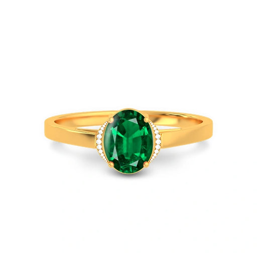 Emerald (Zambia) Gold Ring R54