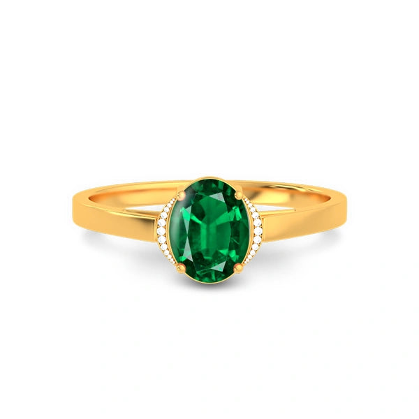 Emerald (Zambia) Gold Ring R54