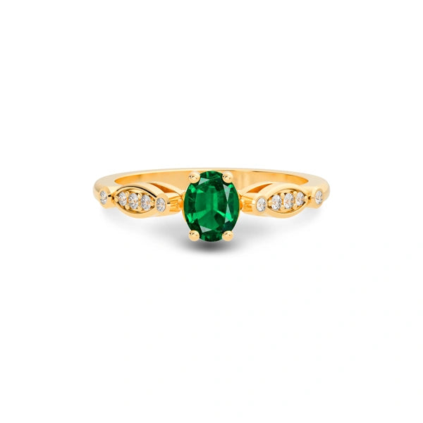 Emerald (Zambia) Panchdhatu Ring R15