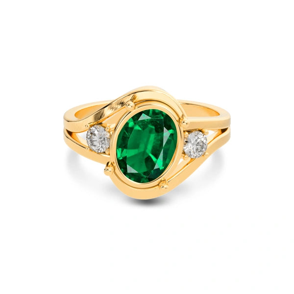 Emerald (Zambia) Panchdhatu Ring R26