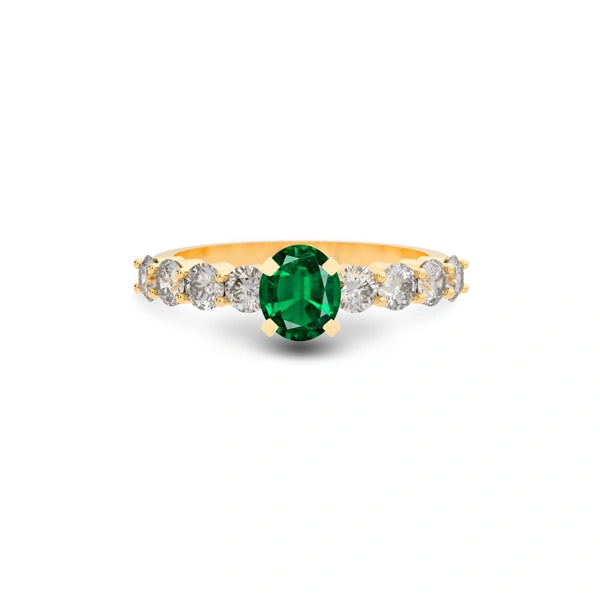Emerald (Zambia) Panchdhatu Ring R29