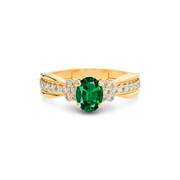 Emerald (Zambia) Panchdhatu Ring R31