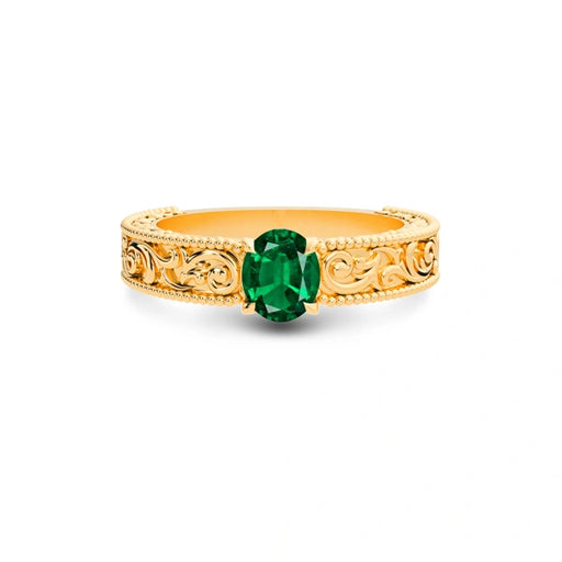 Emerald (Zambia) Panchdhatu Ring R33