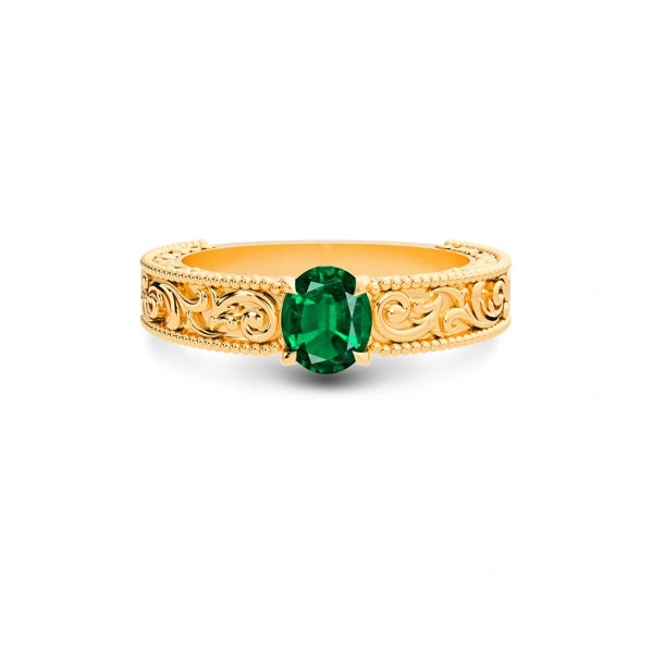 Emerald (Zambia) Panchdhatu Ring R33
