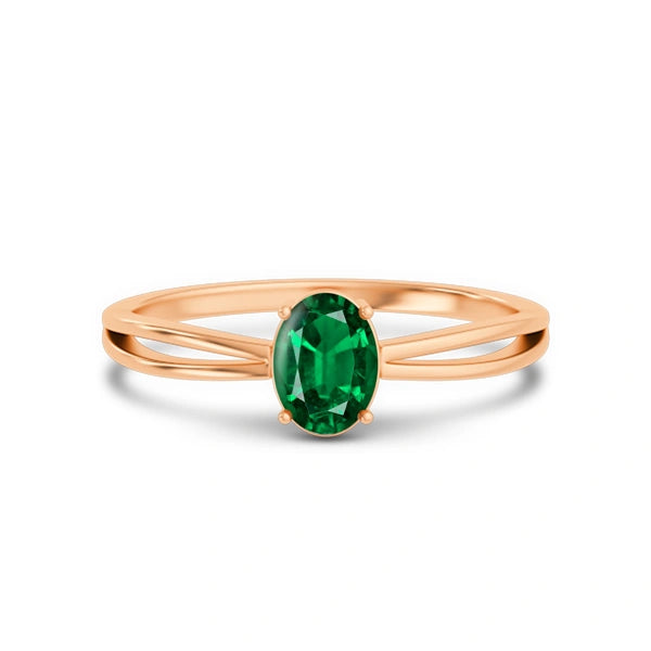Emerald (Zambia) Panchdhatu Ring R43