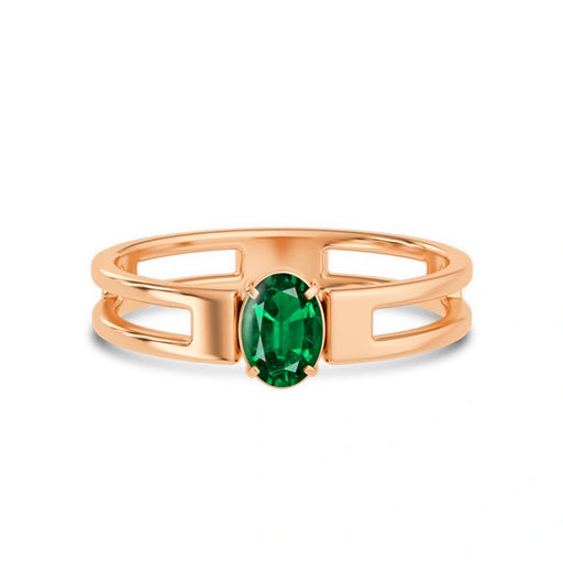 Emerald (Zambia) Panchdhatu Ring R45