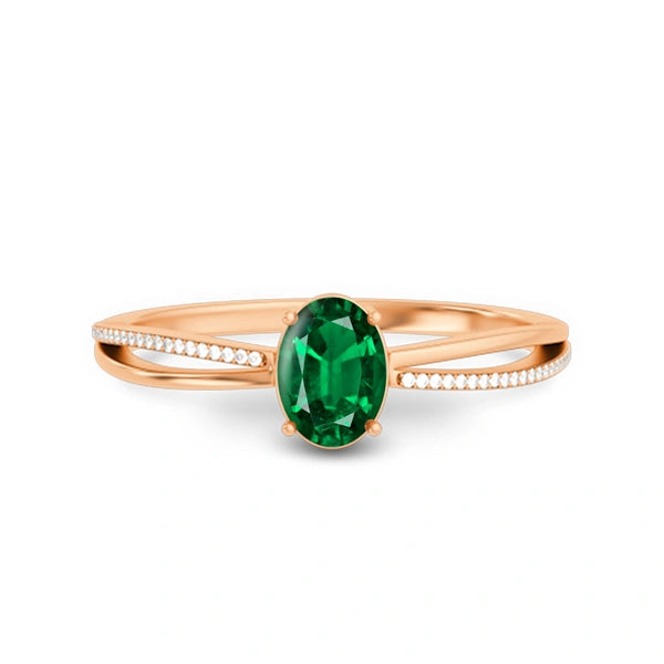 Emerald (Zambia) Panchdhatu Ring R47