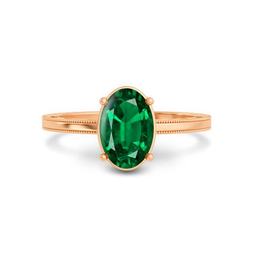 Emerald (Zambia) Panchdhatu Ring R48