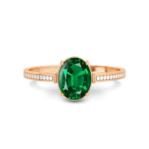 Emerald (Zambia) Panchdhatu Ring R50