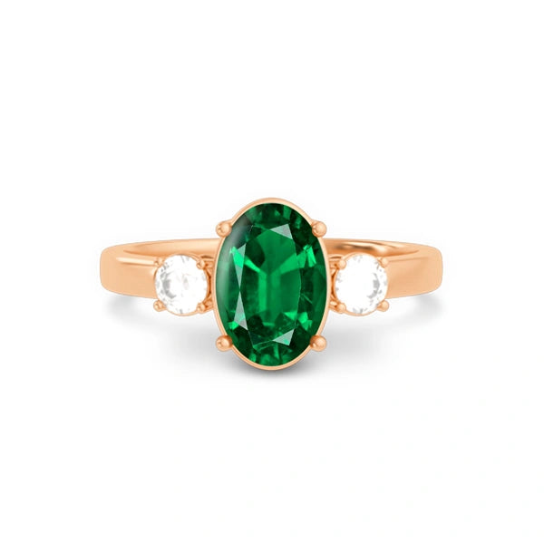 Emerald (Zambia) Panchdhatu Ring R51