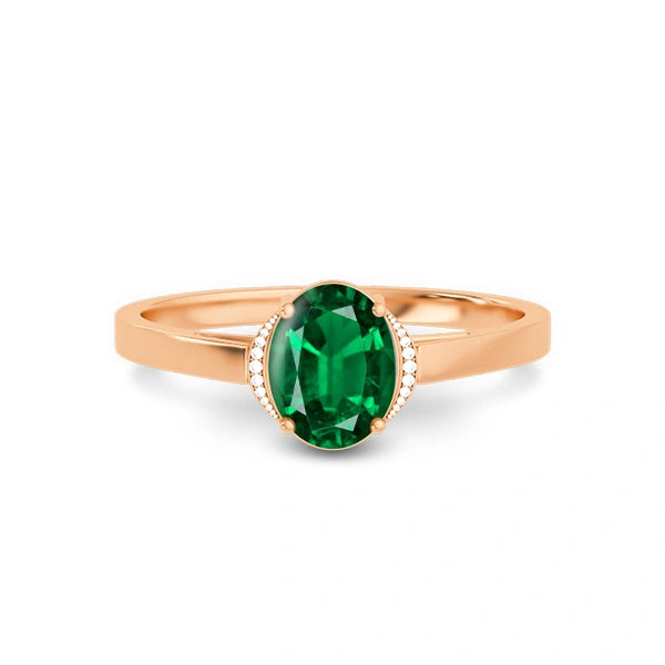 Emerald (Zambia) Panchdhatu Ring R54
