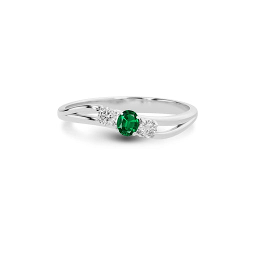 Emerald (Zambia) Platinum Ring R1
