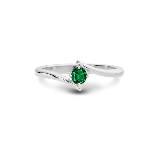 Emerald (Zambia) Platinum Ring R2
