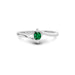 Emerald (Zambia) Platinum Ring R2