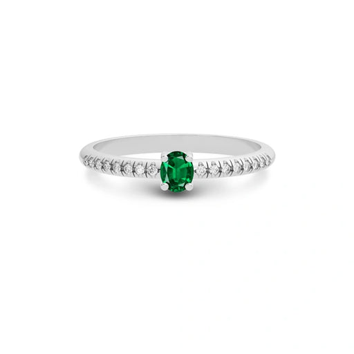 Emerald (Zambia) Platinum Ring R4
