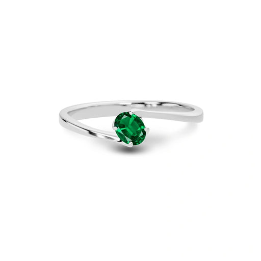 Emerald (Zambia) Platinum Ring R8