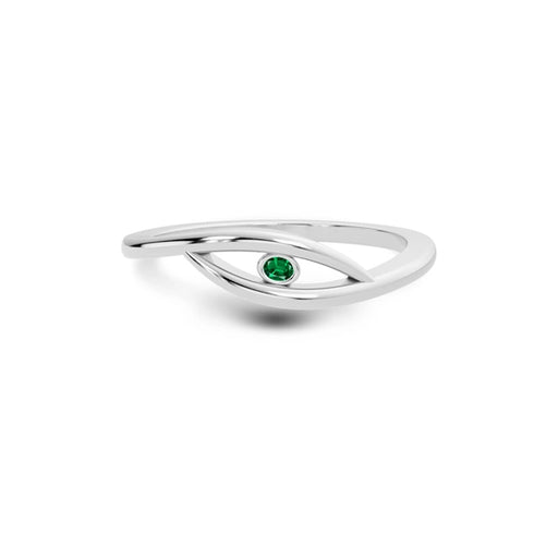 Emerald (Zambia) Platinum Ring R9