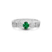 Emerald (Zambia) Platinum Ring R10