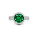 Emerald (Zambia) Platinum Ring R11