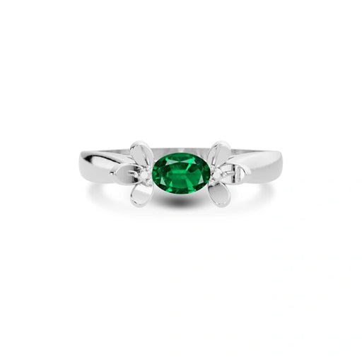 Emerald (Zambia) Platinum Ring R12