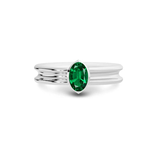 Emerald (Zambia) Platinum Ring R24