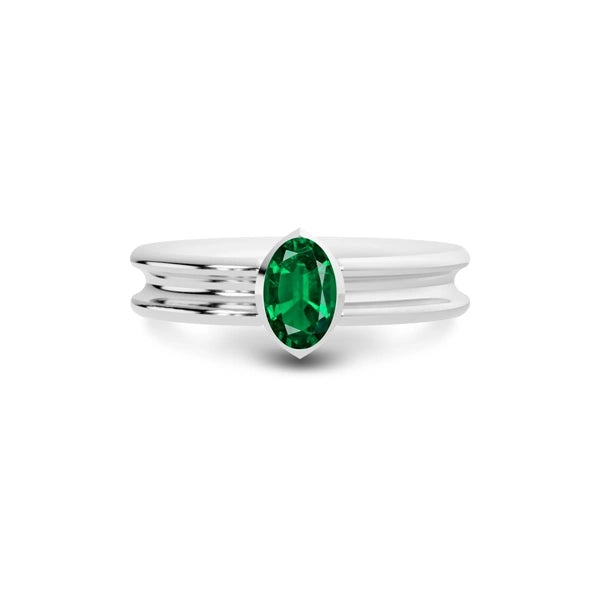 Emerald (Zambia) Platinum Ring R24