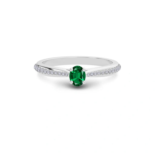 Emerald (Zambia) Platinum Ring R25