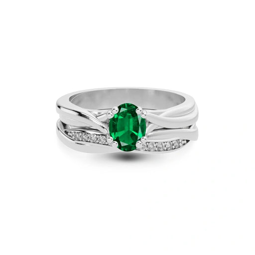 Emerald (Zambia) Platinum Ring R27