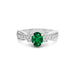 Emerald (Zambia) Platinum Ring R31