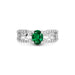 Emerald (Zambia) Platinum Ring R34