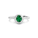 Emerald (Zambia) Platinum Ring R35