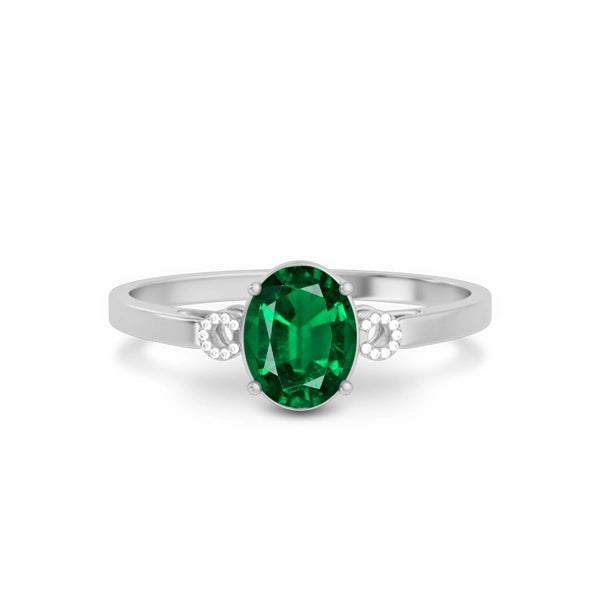 Emerald (Zambia) Platinum Ring R38
