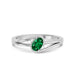 Emerald (Zambia) Platinum Ring R44