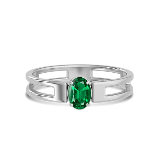 Emerald (Zambia) Platinum Ring R45