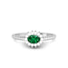 Emerald (Zambia) Platinum Ring R55
