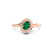 Emerald (Zambia) Rose Gold Ring  R5