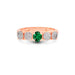 Emerald (Zambia) Rose Gold Ring  R10