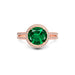 Emerald (Zambia) Rose Gold Ring  R11