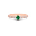 Emerald (Zambia) Rose Gold Ring  R20
