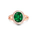 Emerald (Zambia) Rose Gold Ring  R21