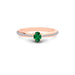 Emerald (Zambia) Rose Gold Ring  R25