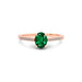 Emerald (Zambia) Rose Gold Ring  R28