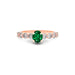 Emerald (Zambia) Rose Gold Ring  R29